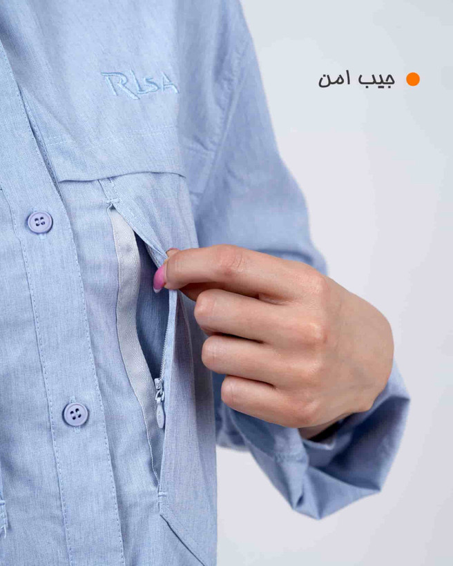 شومیز طبیعتگردی ریسا بانوان کد 2617 (یقه دیپلمات)