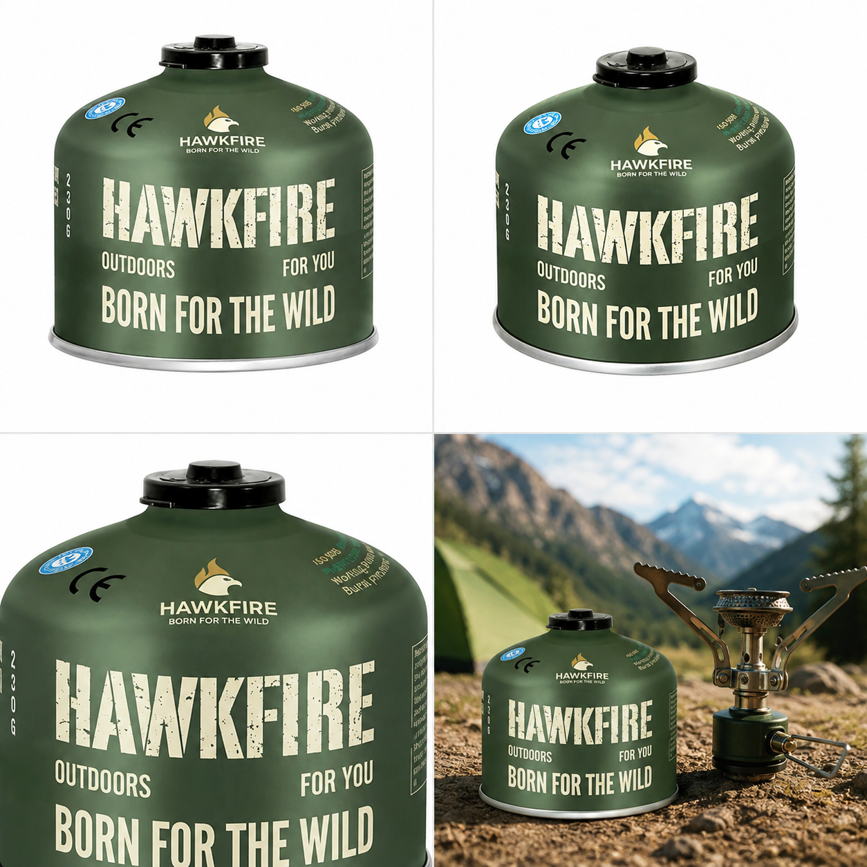 کپسول گاز کوهنوردی HAWKFIRE وزن ۲۳۰ گرم