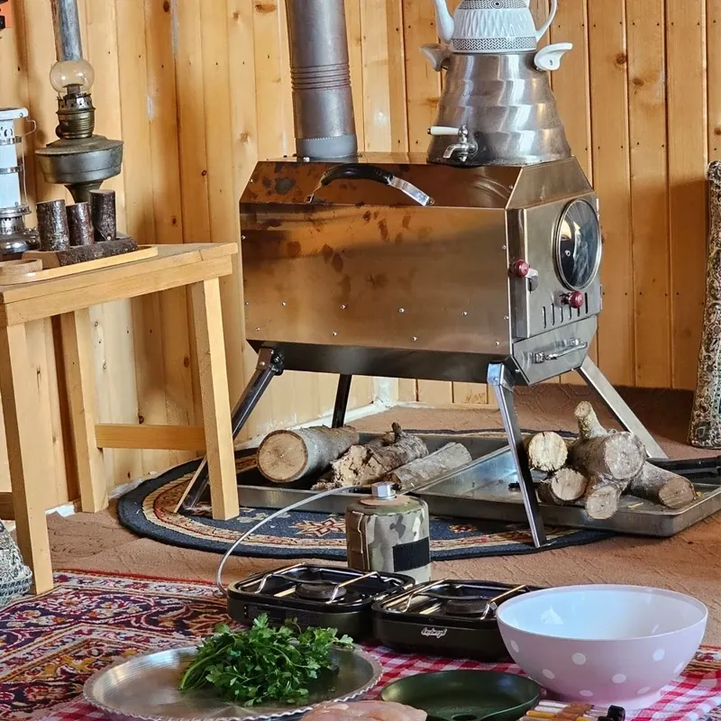 بخاری هیزمی کمپینگ مدل سبلان گالوانیزه
